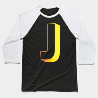 Letter J Letter Art Baseball T-Shirt